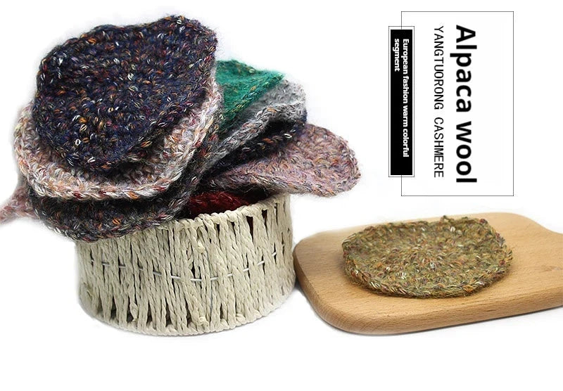 Nine-colored Bird, Seven-colored Alpaca Wool Self-knitting Scarf, Yarn Ball, Handmade Knitting, DIY Medium-thick Sweater and Coa SS69