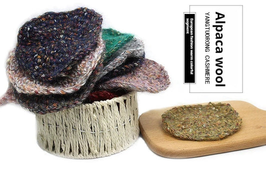 Nine-colored Bird, Seven-colored Alpaca Wool Self-knitting Scarf, Yarn Ball, Handmade Knitting, DIY Medium-thick Sweater and Coa SS69