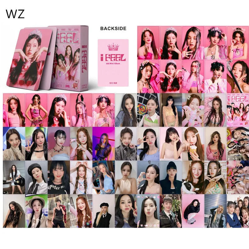KPOP 55cards/set (G) I-DLE Album Card I FEEL Album GIDLE Ye Shuhua MINNIE Printed Photo Card LOMO Card Gift For Girls Collection SS69
