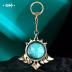 [Genuine]  Anime Game Genshin Impact 2023 Carnival Theme Cosplay Vision Elemental Pendant Rock Wind Garss Metal Backpack Charms