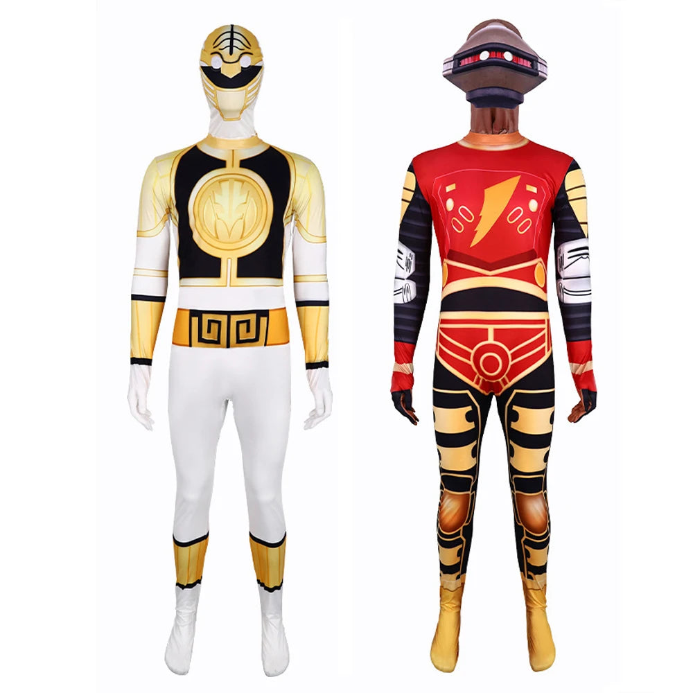 Samurai Sentai Shinkenger Cosplay Jumpsuit & Mask Set for Adults