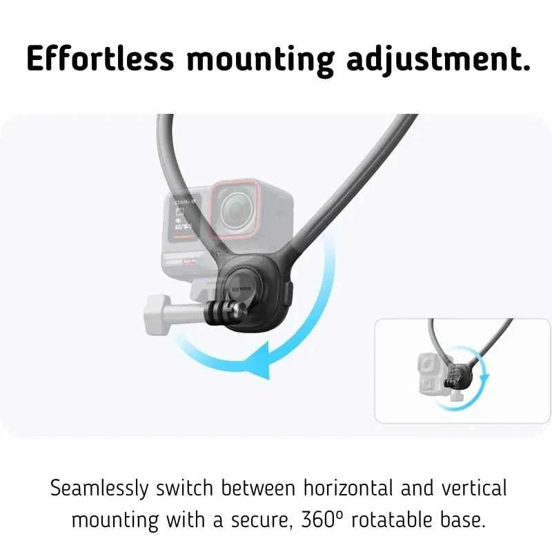 Insta360 X5 Neck Mount Necklace 360 Rotation Holder Quick Release POV For Insta 360 X4 GO 3S X3 Ace Pro 2 Original Accessories