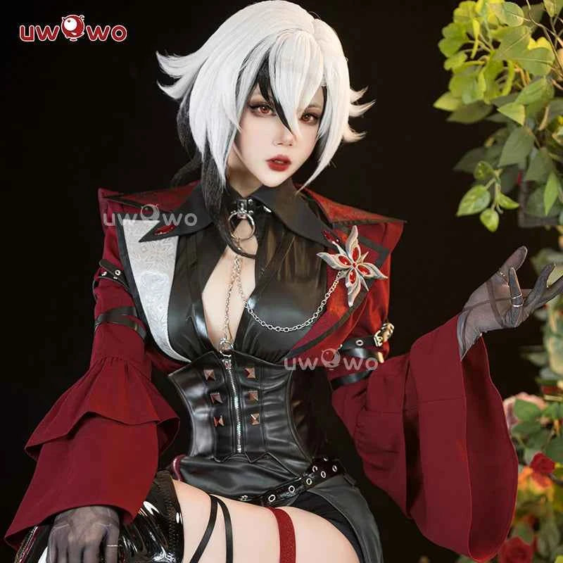 IN STOCK UWOWO Genshin Impact Cosplay Fanart Arlecchino The Knave Music Concert Cosplay Costume Game Costume Halloween Costume