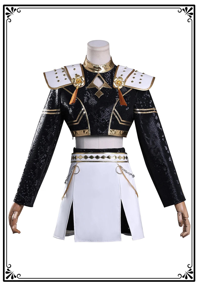 Black Golden Rumi Zoey Mira Cosplay Cosplay Costume Wig Women Suit Halloween Party Role Playing Outfit