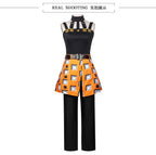 New JOJO Bizarre Adventure Golden Wind Narancia Ghirga Cosplay Costume Black Tops Apron Man Woman Christmas Suit Fan Gifts