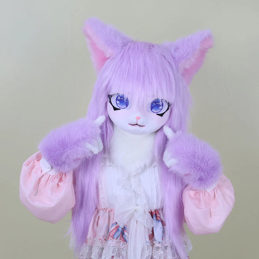 SS69 Animal Cosplay Mask, Polyester Furry Kigurumi Head for Costume Parties