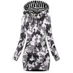 Hoodie Dress Casual Solid Colour Long Sleeve Drawstring Hoodie Dress Slim Hooded Pullover Sweatshirt Dress SS69