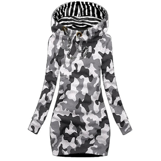 Hoodie Dress Casual Solid Colour Long Sleeve Drawstring Hoodie Dress Slim Hooded Pullover Sweatshirt Dress SS69