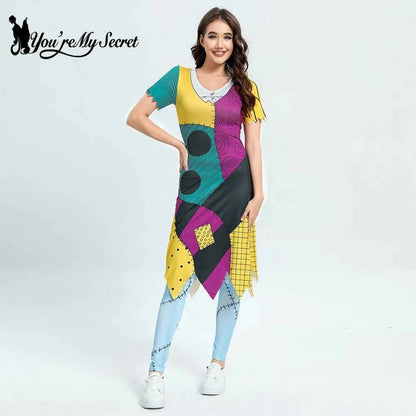[You're My Secret] Nightmare Christmas Sally Cosplay Costumes Sets Disguise Jumpsuits Carnival Party Zenti Bodysuit Oufits