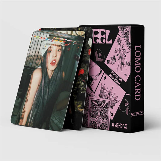 KPOP 55cards/set (G) I-DLE Album Card I FEEL Album GIDLE Ye Shuhua MINNIE Printed Photo Card LOMO Card Gift For Girls Collection SS69