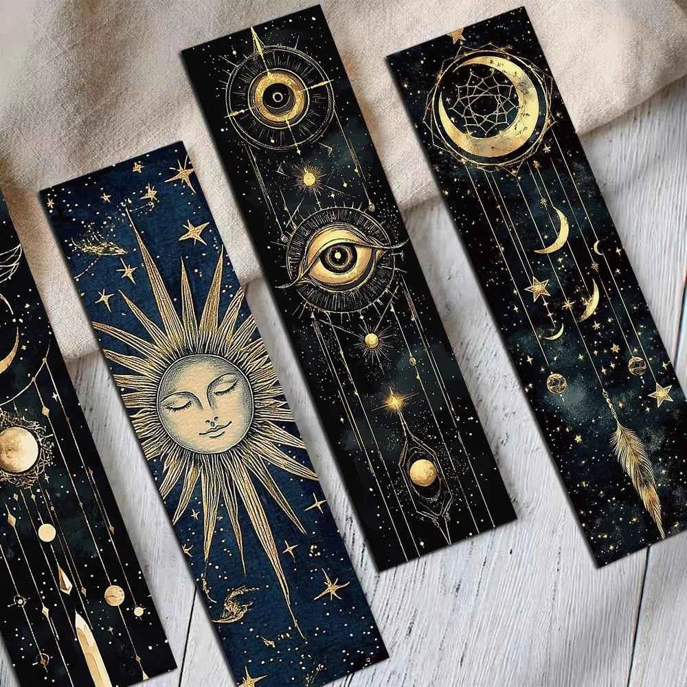 30PCS Mysterious Celestial Body Bookmarks Vintage DIY Page Reading Book Art Stationery Landscape Gift Creative Cards Bookmark