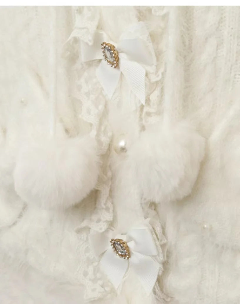 Godivana Lolita Faux Fur Cape with Batwing Sleeves