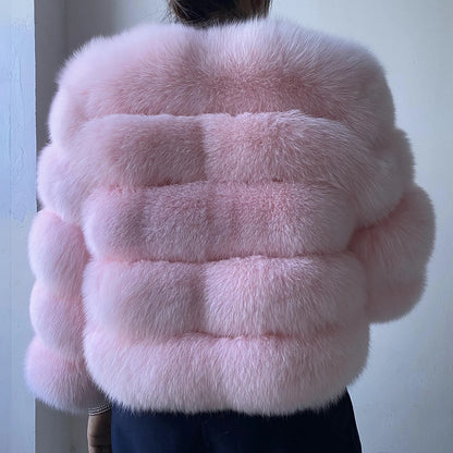 Winter Women's Cold Coat Top Fox Jackets For Women clothing Natural Real fox Fur Jacket Coats For Women Fur Jacket In Promotion