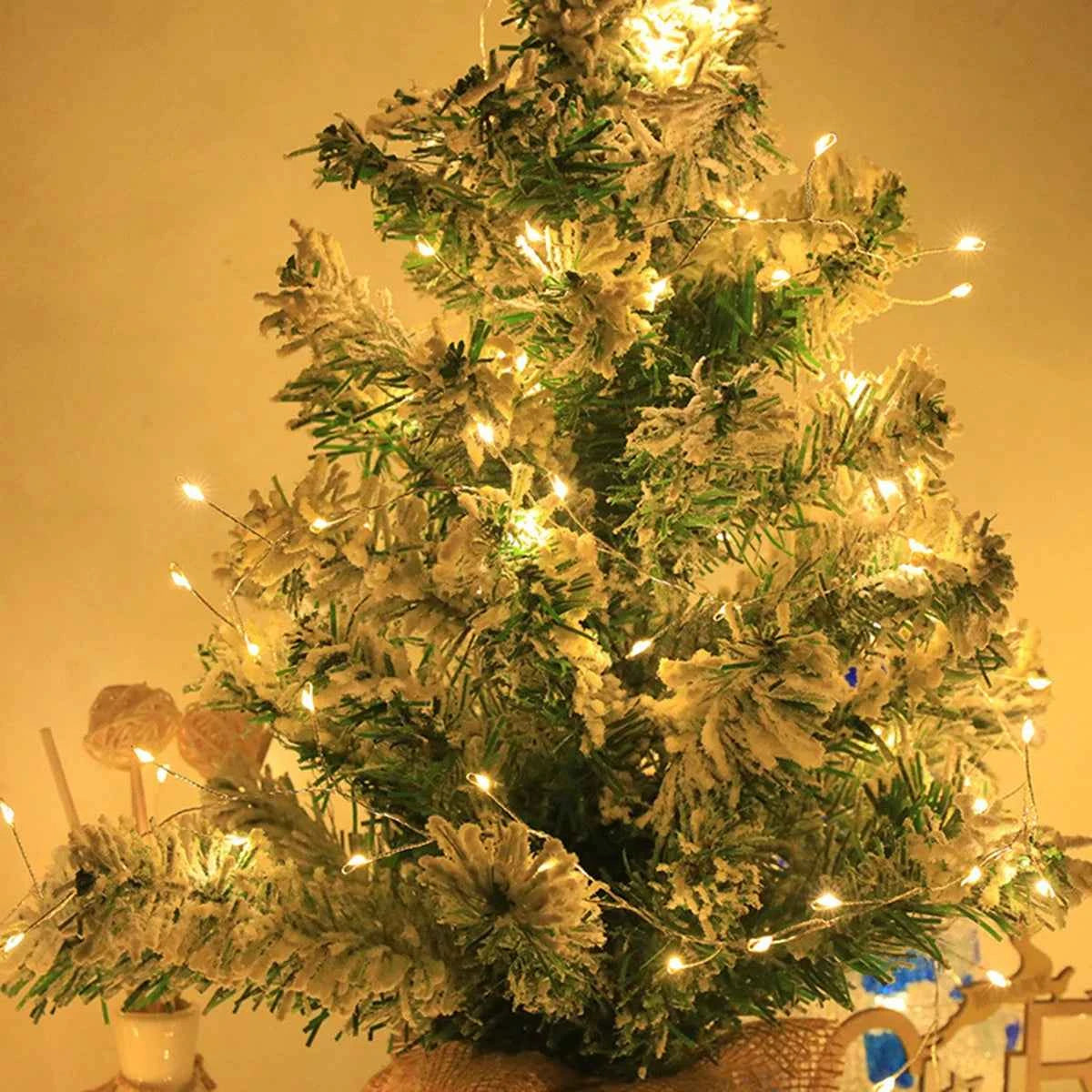 6M-50M Cluster Firecracker String Lights Fairy Christmas Light Garland LED For Wedding Party New Year Christmas Tree Decor Lamps