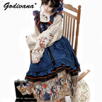 New Spring Chinese Style Female Long-sleeved Weaving Gold Hanfu Dress Set Suit Retro Top Suspender Dress and Pleated Skirt Set