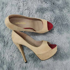 Women Platform Sandals Stilettos Sexy Stripper Pole Dance High Heels Pumps Peep Toe Ladies Nighclub Party Black Wedding Shoes