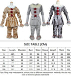 Cosplay Costume Clown Pennywise Suit Movie Stephen King It Joker Costume Golden Silver Halloween Outfit