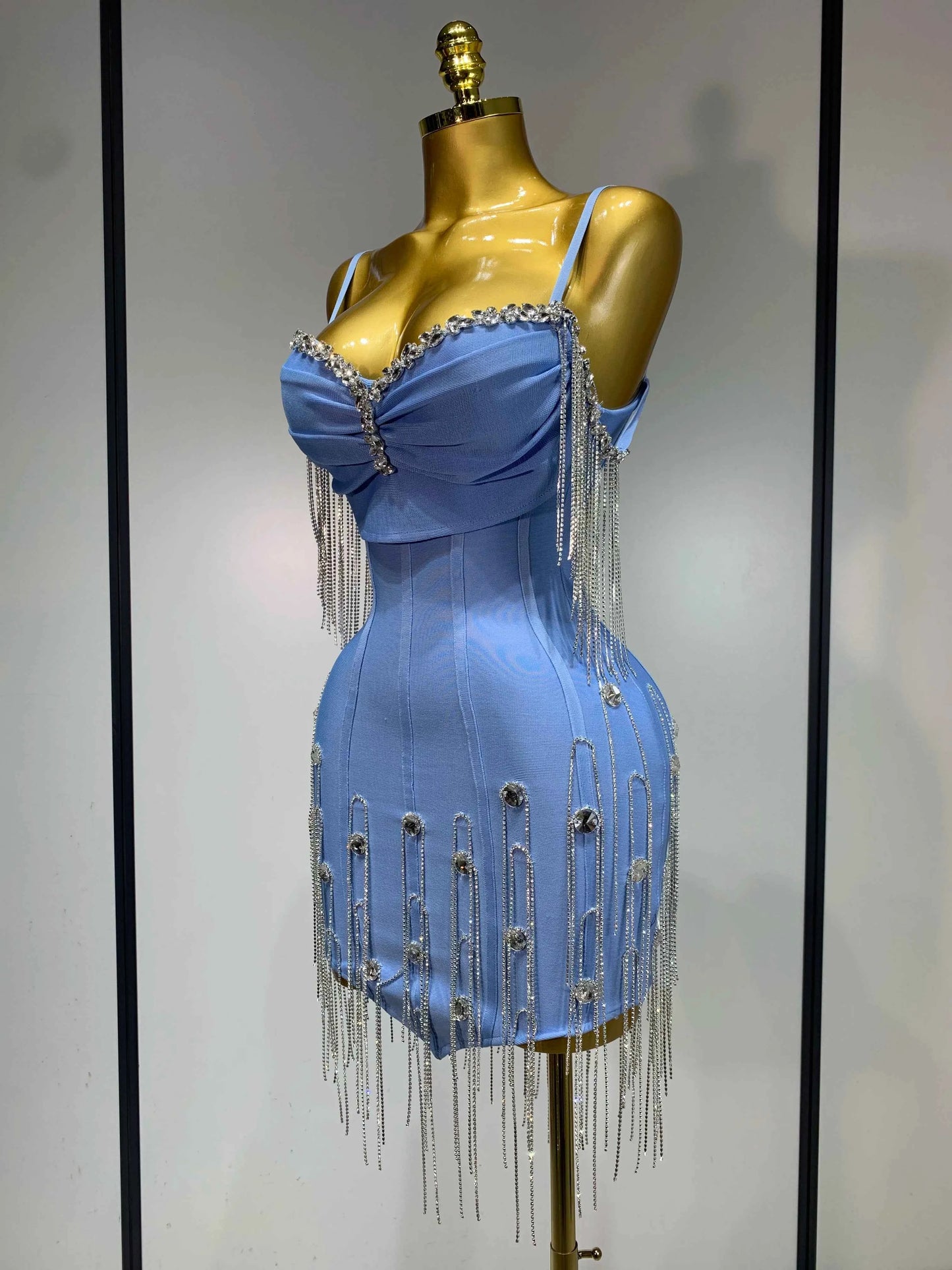 Women Sexy Backless Spaghetti Strap Bodycon Sleeveless Bandage Dress 2025 Elegant Prom Gown Club Evening Party Birthday Dresses