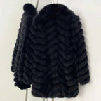 OFTBUY Natural Fox Fur Jacket Luxury Style Streetwear Lady New Winter Clothing Women Fashion Warm Thick Real Fur Coat Female