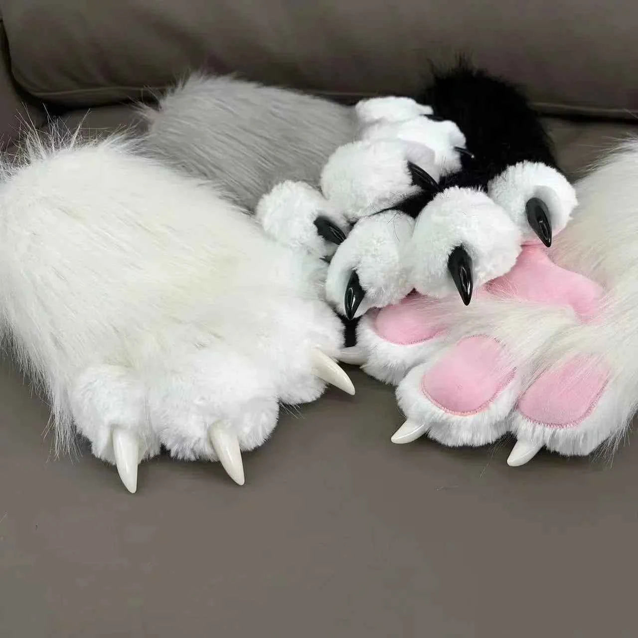 Kig attachment Fursuit Kigurumi Furry Animal Claws Nails Glove Cosplay Costume Wearable Furry Animal Paw Cosplay Props Kid gift