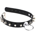1Pc Harajuku Gothic Spike Rivet Star Necklaces Collares Hip Hop Rock Black Bowknot PU Lace Leather Sexy Y2K Girl Choker Jewelry SS69