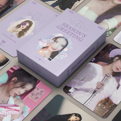 55pcs/set Kpop IU The Golden Hour Lomo Cards High quality HD Photocard for fans collection Fashion Cute Fans Gift SS69