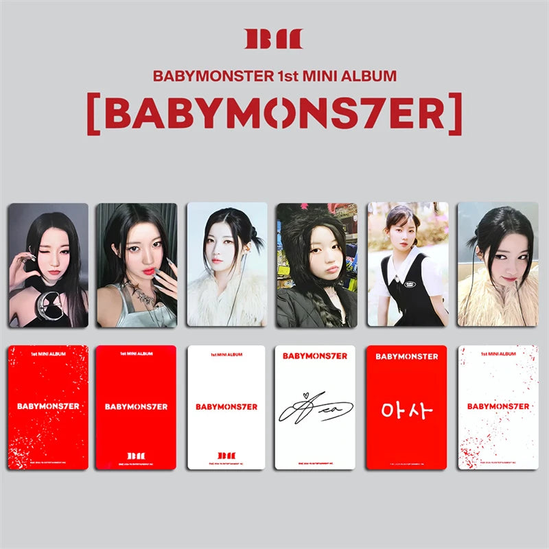 8pcs/set KPOP BABYMONSTER Album HAPPY 1000 DAYS LOMO Card Tea Lu Bao Monster Photo Card AHYEON HARAM RORA RUKA ASA Postcard SS69 7.69 CH-XK-BAB10