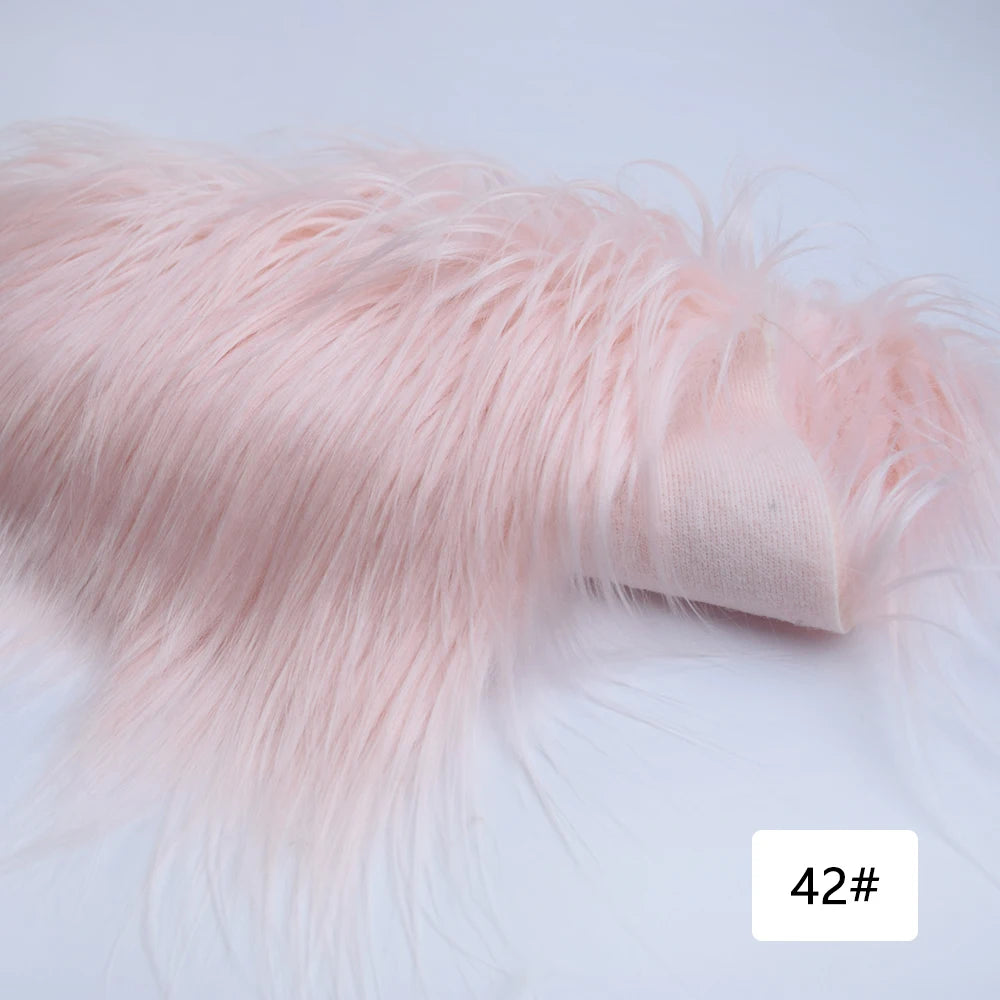 Faux Fur Fabric 8cm Long Pile Cosplay Patchwork Sheet