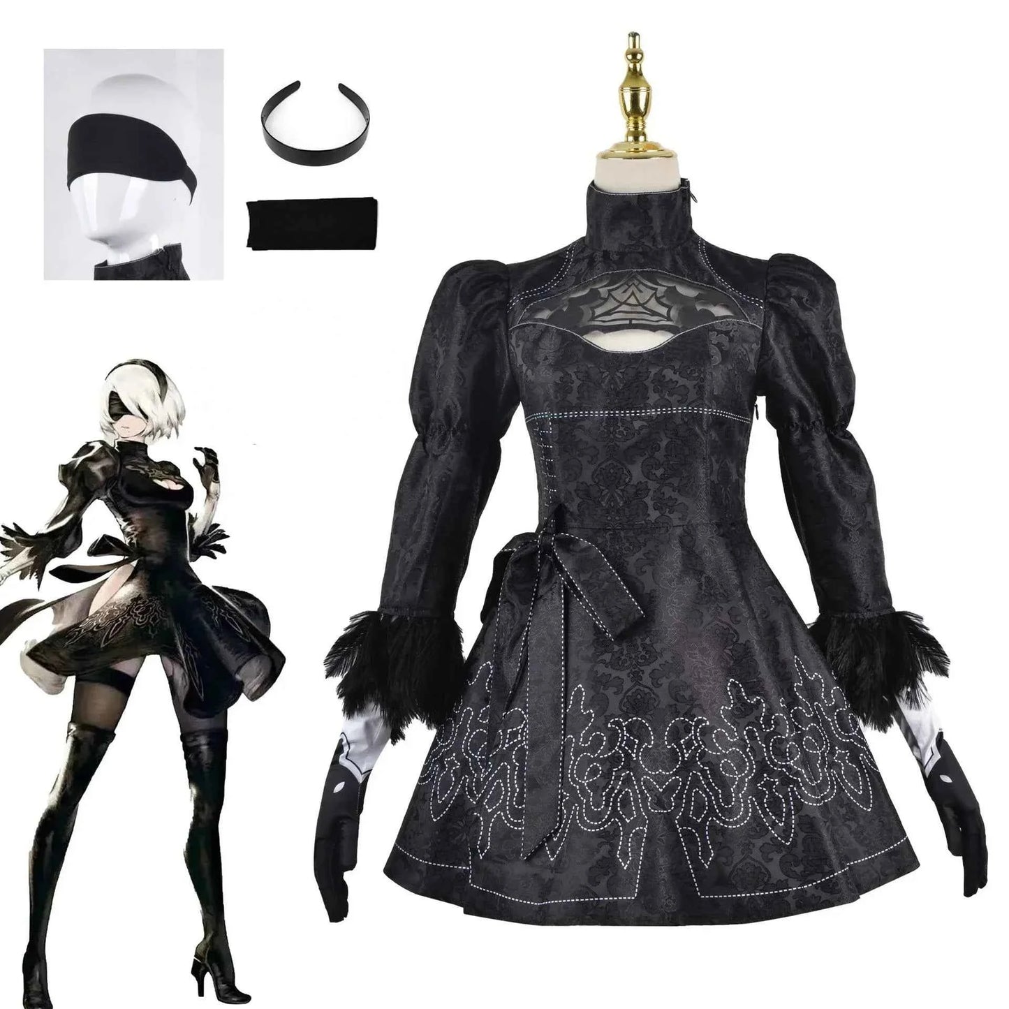 Nier Automata Cosplay Costume Yorha 2B sexy Outfit Games Suit Women Role Play Costumes Girls Hallo ween Party  Dress