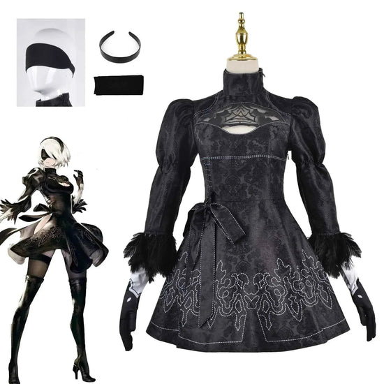 Nier Automata Cosplay Costume Yorha 2B sexy Outfit Games Suit Women Role Play Costumes Girls Hallo ween Party  Dress