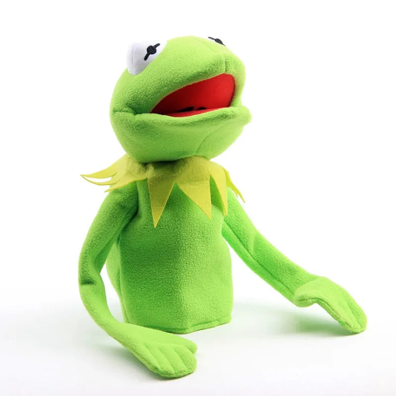Anime Kermit The Frog Funny Kawaii Plush Doll Hand Puppet Schoolbag Frog Cute Plush Toy Ventriloquist Performance Props For Baby