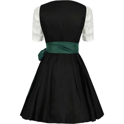 Women Oktoberfest Dirndl Dress Traditional Bavarian Beer Maid Outfit Munich Festival Carnival Halloween Cosplay Costume