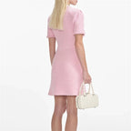 Spring/summer new Y2K high quality wool blend knit skirt Fashion commute front pocket fashion workwear knee length A-line skirt - SS69 