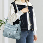 FXZLLQCN Vintage Faux Leather Multi-Layer Crossbody Bag