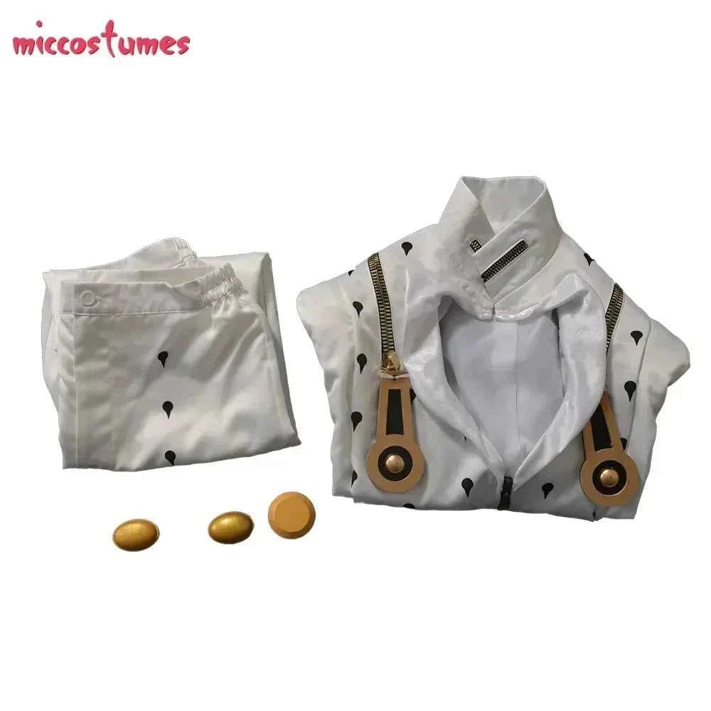 Miccostumes Men's Golden Wind Cosplay Costume Top and Pants Full Sets for Halloween Costume