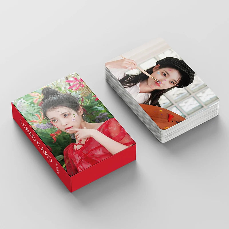 55pcs/set Kpop IU The Golden Hour Lomo Cards High quality HD Photocard for fans collection Fashion Cute Fans Gift SS69