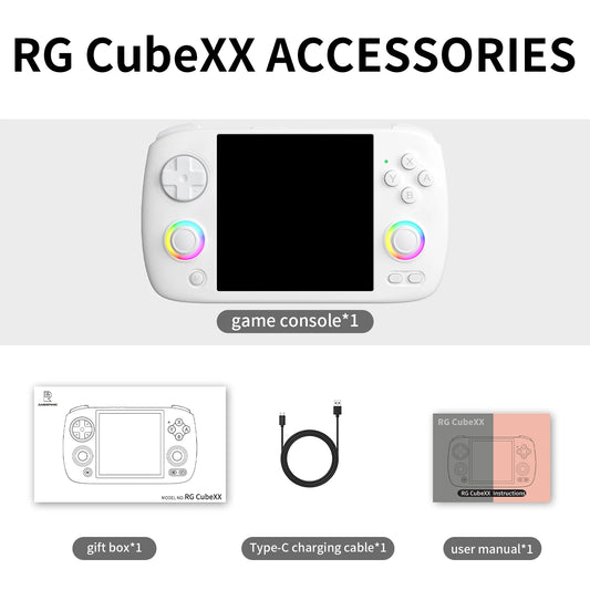 ANBERNIC RG CubeXX Handheld Games Console 3.95" IPS Screen 64-bit Linux System H700 3800mAh Wi-Fi Bluetooth Retro Gaming Player