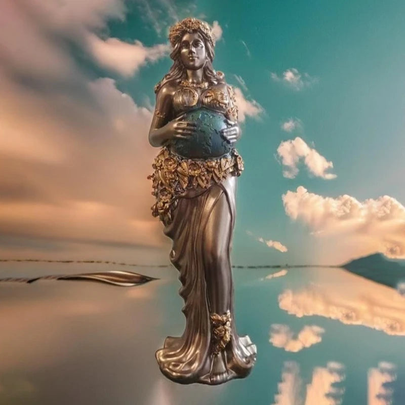 Mother Earth Gaia Resin Statue 22cm Greek Mythology Figurine