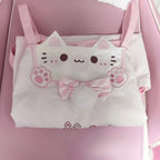 Sweet Japanese T-shirts Women's Clothing Pink Butterfly Patchwork Lace Slash Neck Tees Anime Print Off Shoulder Cute Y2k Tops