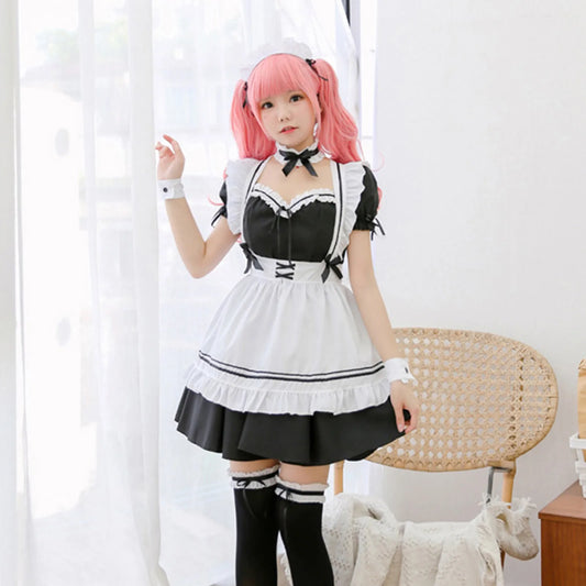 Black Pink Lolita Maid Costumes Cute Girls Women Lovely Maid Cosplay Costume Animation Show Japanese Outfit Dress Clothes S-5XL - SS69