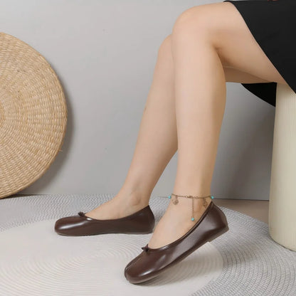 2026 New Women's Split-Toe Tabi Flats, Soft Leather Slip-On Ballet Shoes, Comfortable Casual Daily Wear Flat Shoes for Ladies