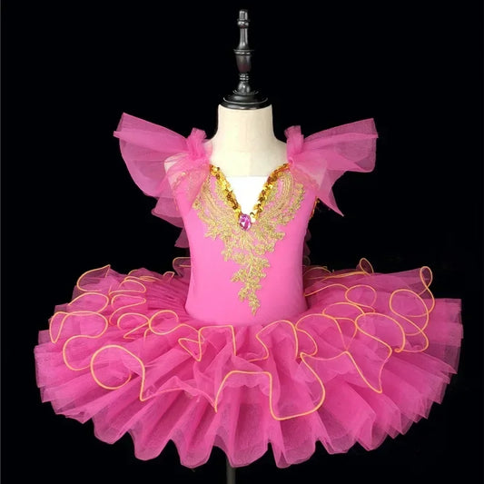 SS69 Girls Sleeveless V-Neck Tiered Mesh Tutu Dress Summer Ball Gown 4-6Y