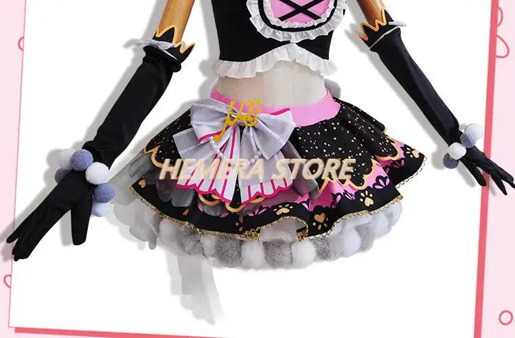 In Stock Anime LoveLive Cat Twin Tail Arcade Game 9 Characters Cosplay Costume Tojo Nozomi Nico Honoka Umi Rin Maki Eli Full Set - SS69
