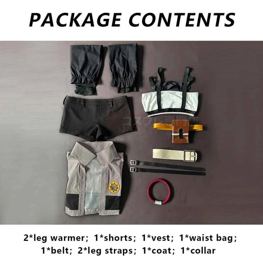 HOLOUN Gachiakuta Anime Riyo Cosplay Costume Convention Halloween Christmas Embroidery Top Vest Short Backpack Waist Bag
