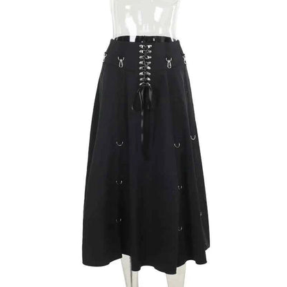Wholesale New American Retro Irregular Skirt Hot Girl Sexy Punk Black Clothing Dark Style Women Summer Autumn Fashion Streetwear