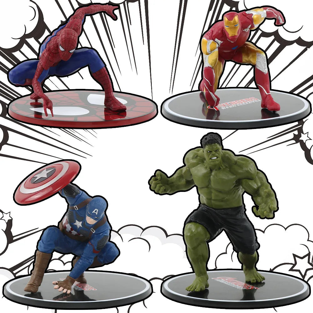 Superhero Figure SpiderMan Ironman Captain America Hulk War Machine Action Figure Model Toys For Kids Christmas Gift SS69