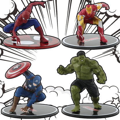 Superhero Figure SpiderMan Ironman Captain America Hulk War Machine Action Figure Model Toys For Kids Christmas Gift SS69