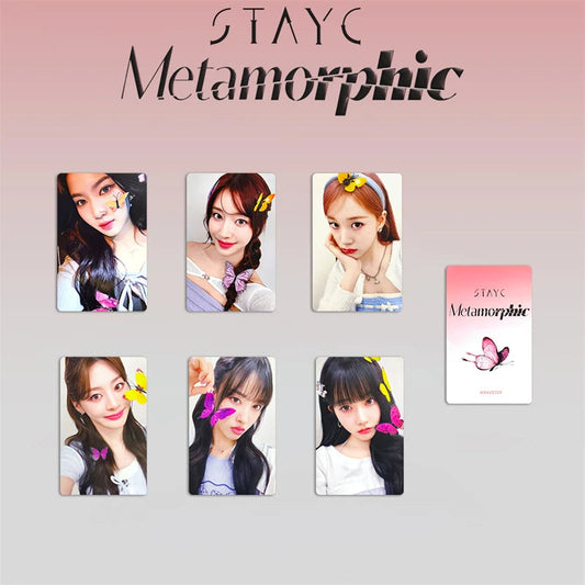 6pcs/set KPOP STAYC regular one album Metamorphic LOMO card SWITH girl collection gift photo card SUMIN SIEUN isa SEEUN postcard SS69 7.69 CH-XK-ST03