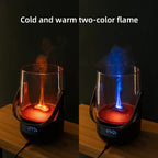 Retro Flame Aromatherapy Humidifier with 200ml Capacity & Dual Lighting