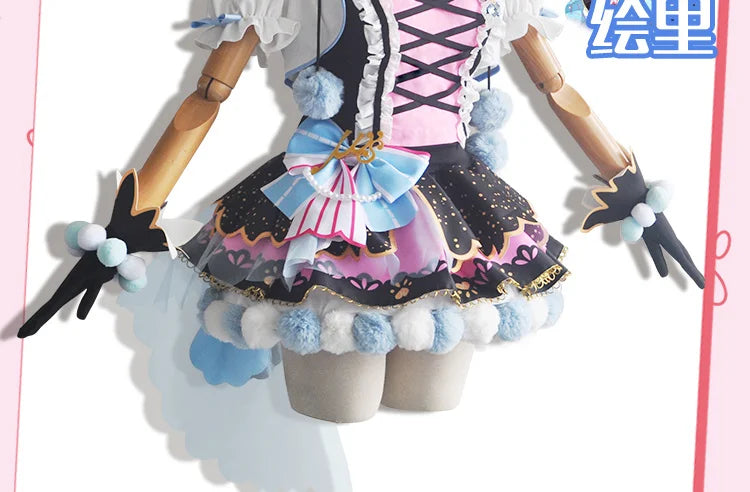 In Stock Anime LoveLive Cat Twin Tail Arcade Game 9 Characters Cosplay Costume Tojo Nozomi Nico Honoka Umi Rin Maki Eli Full Set - SS69